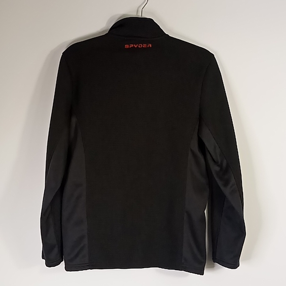 Spyder Fleece Lined Zip Up Jacket Size Youth XL (18-20) Black/ Red - Picture 3 of 15